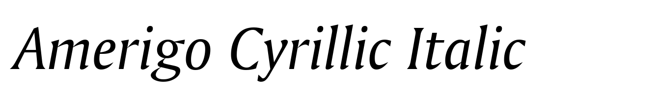 Amerigo Cyrillic Italic